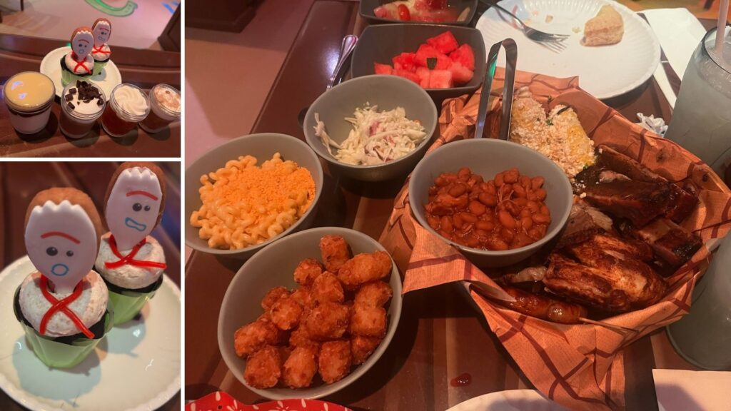 ラウンドアップロデオBBQの料理のボリューム